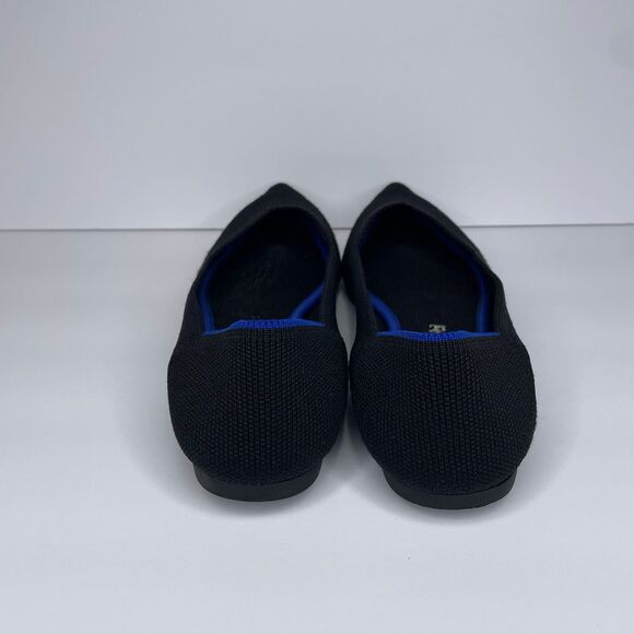 Rothy's Knit Ballet Flats Black Slip On Shoes Pointed Toe Women Size 6 - Picture 5 of 10